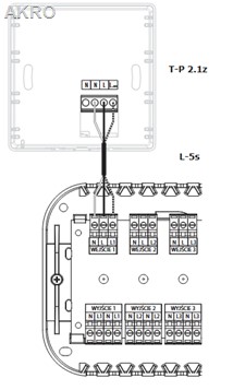 TECH T-P2.1z Pokojowy regulator temperatury LCD do sterowania temperaturą
